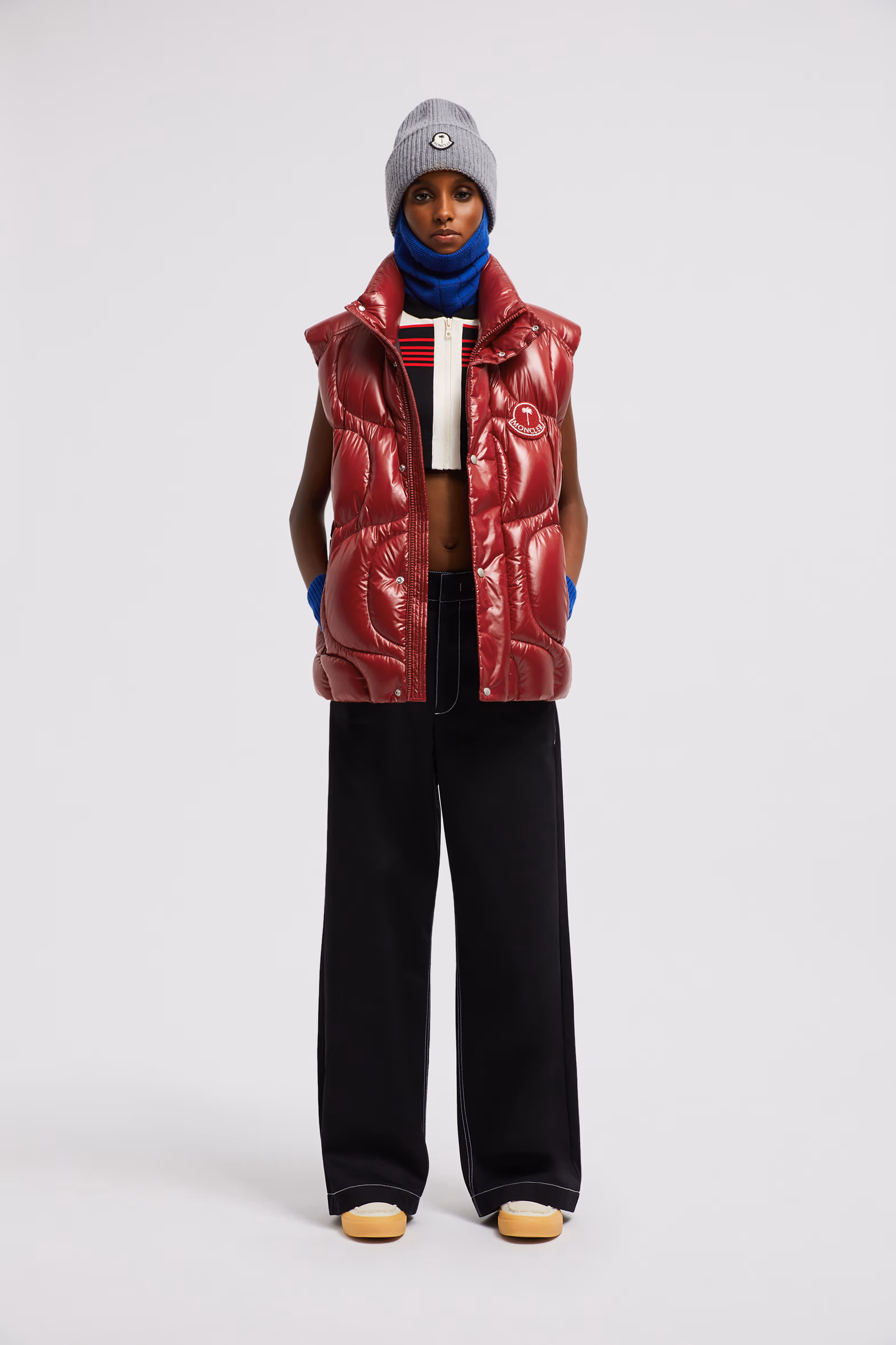 Moncler x Palm Angels Gwenyth Down Vest Gender Neutral Red Moncler 3